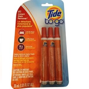 Tide To‎ Go instant stain remover pens. 3 pack. Unopened.